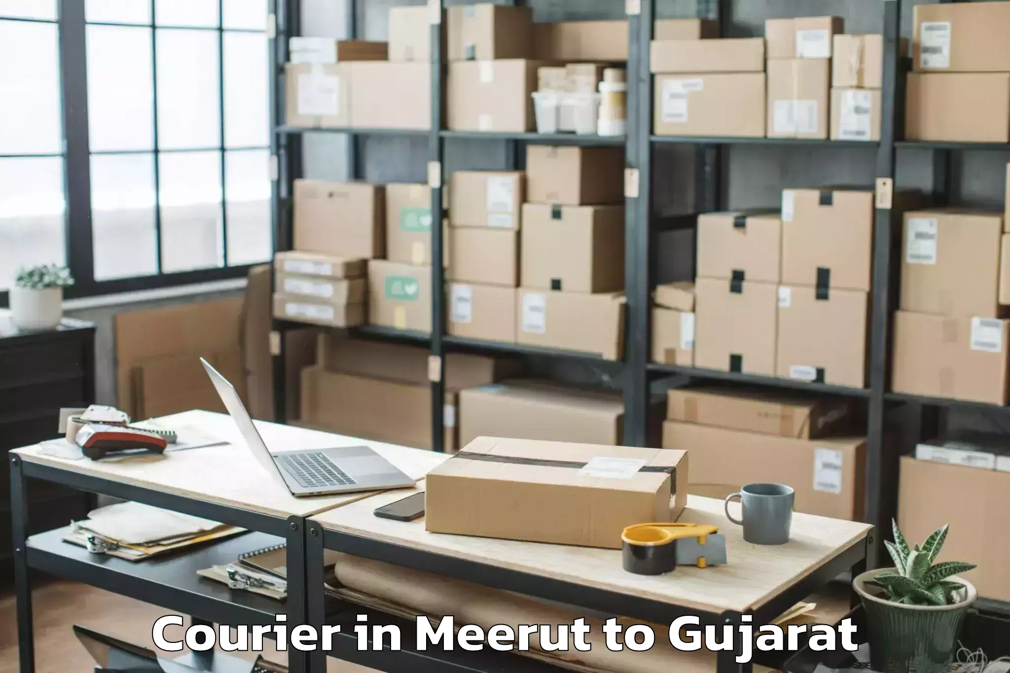 Affordable Meerut to Kodinar Courier